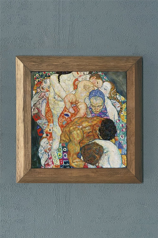 SOLID FRAMED NATURAL STONE PAINTING PANEL 11" x 11" / PRMT2020-1424