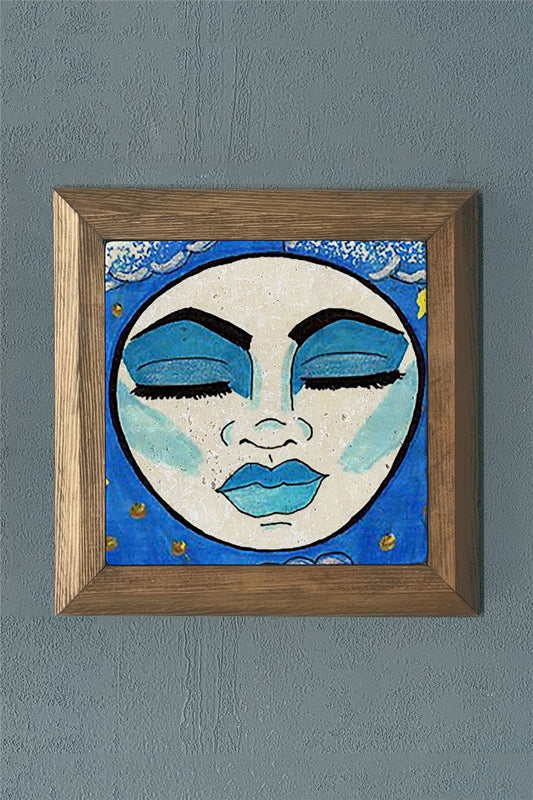 SOLID FRAME NATURAL STONE PAINTING PANEL 11" x 11" / PRMT2020-1463