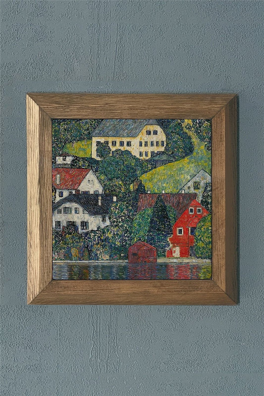 SOLID FRAMED NATURAL STONE PAINTING PANEL 11" x 11" / PRMT2020-1413