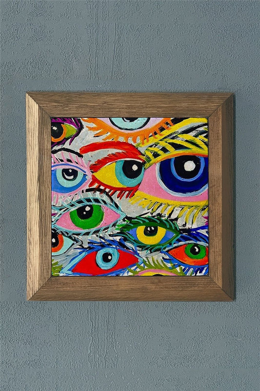 SOLID FRAME NATURAL STONE PAINTING PANEL 11" x 11" / PRMT2020-1483