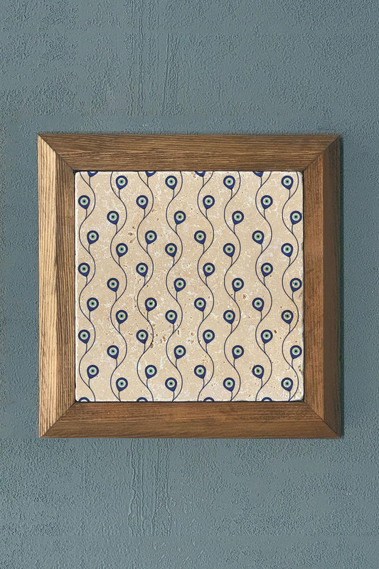 Solid Framed Stone Painting - Wall Decoration - 11" x 11" - WALL DECOR