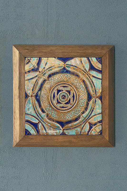 Solid Framed Stone Painting - Wall Decoration - 11" x 11" - WALL DECOR