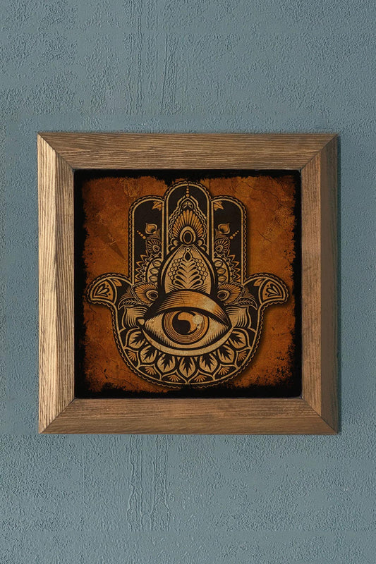 Solid Framed Stone Painting - Wall Decoration - 11" x 11" - WALL DECOR