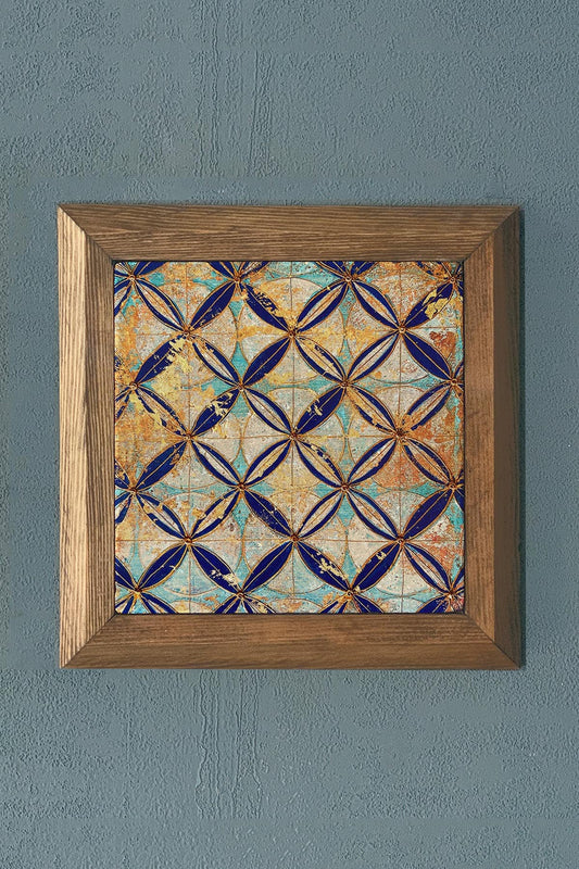 Solid Framed Stone Painting - Wall Decoration - 11" x 11" - WALL DECOR