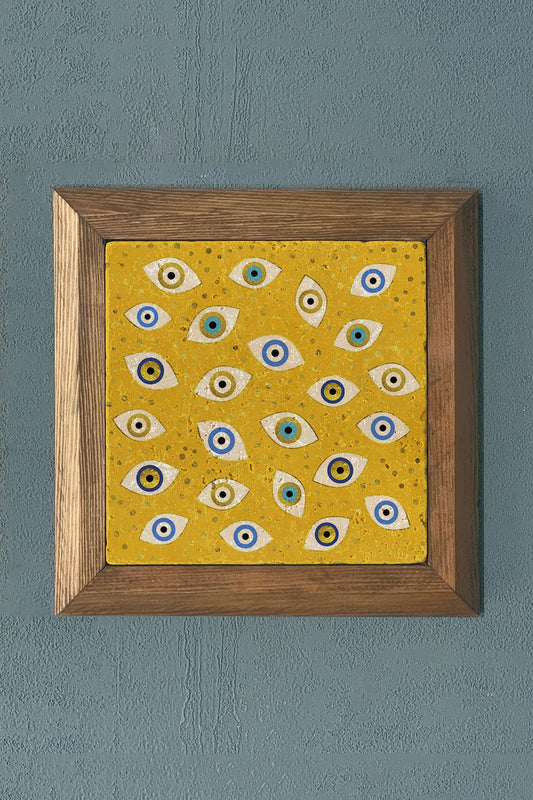 Solid Framed Stone Painting - Wall Decoration - 11" x 11" - WALL DECOR