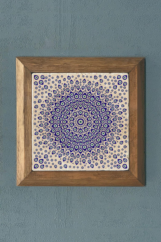 Solid Framed Stone Painting - Wall Decoration - 11" x 11" - WALL DECOR