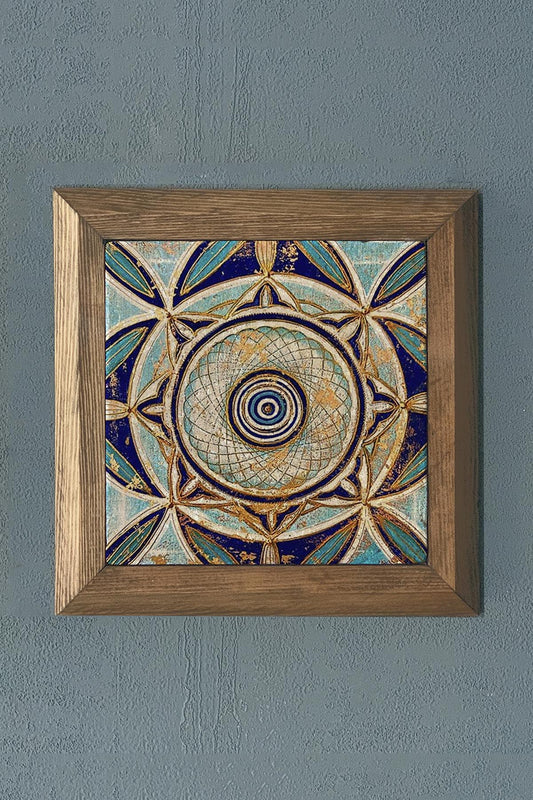 Solid Framed Stone Painting - Wall Decoration - 11" x 11" - WALL DECOR