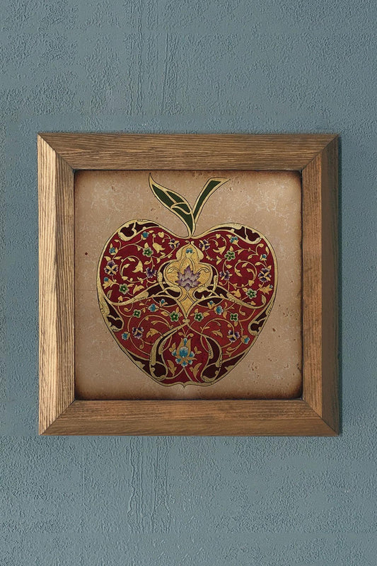 Solid Framed Stone Painting-Wall Decoration- 11" x 11"