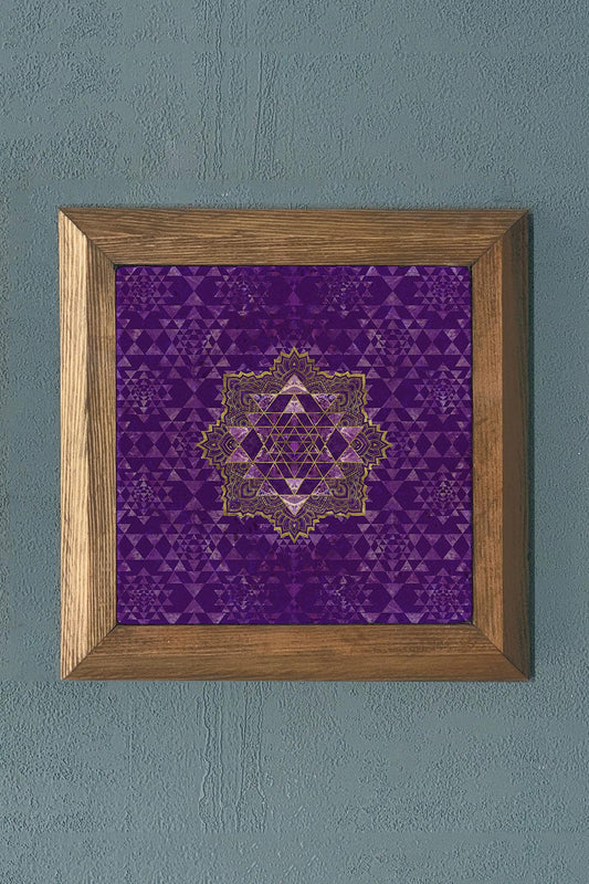 Solid Framed Stone Painting-Wall Decoration- 11" x 11"
