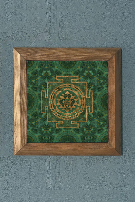 Solid Framed Stone Painting-Wall Decoration- 11" x 11"