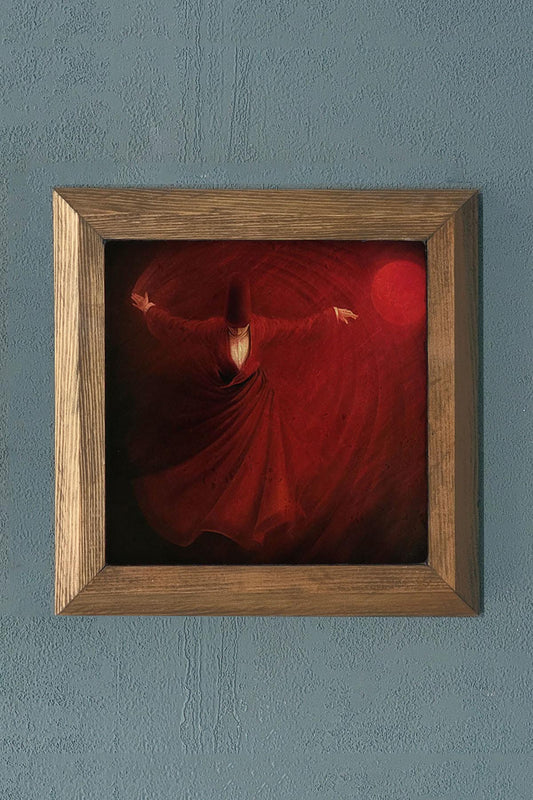 Solid Framed Stone Painting-Wall Decoration- 11" x 11"