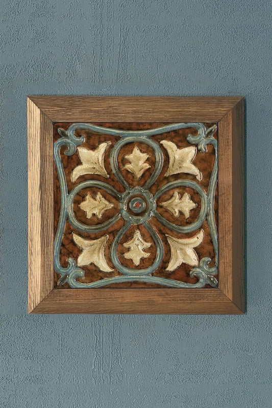 Solid Framed Stone Painting-Wall Decor- 11" x 11"