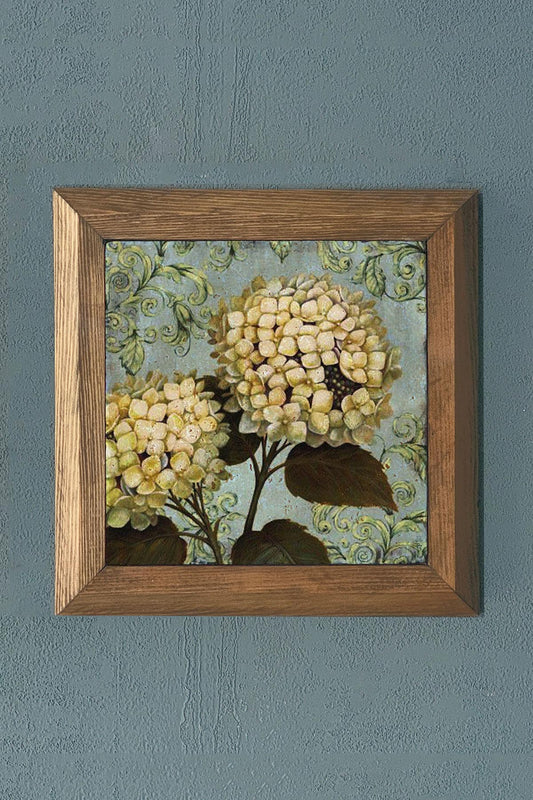 Solid Framed Stone Painting-Wall Decor- 11" x 11"