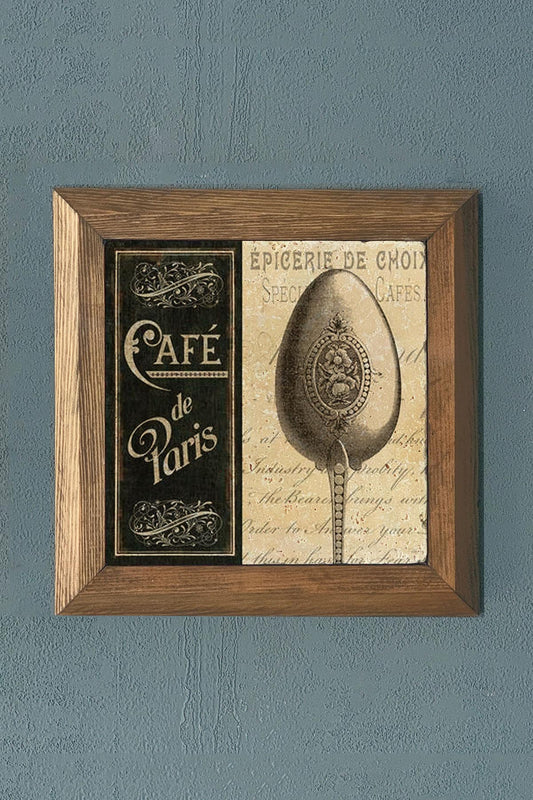 Solid Framed Stone Painting-Wall Decor- 11" x 11"