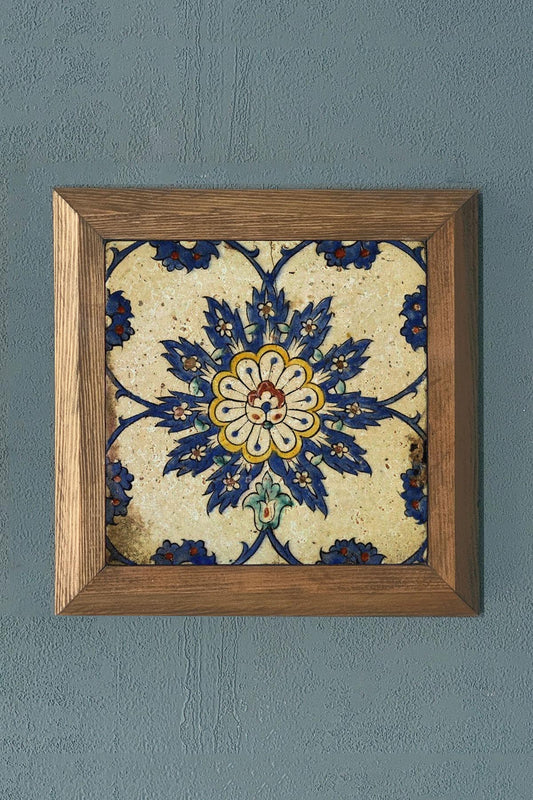 Solid Framed Stone Painting-Wall Decor- 11" x 11"