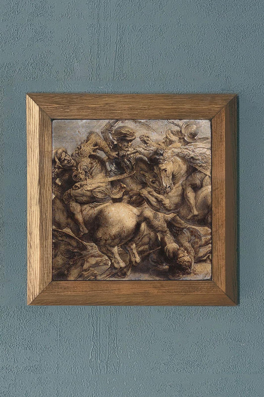 Solid Framed Stone Painting-Wall Decor- 11" x 11"