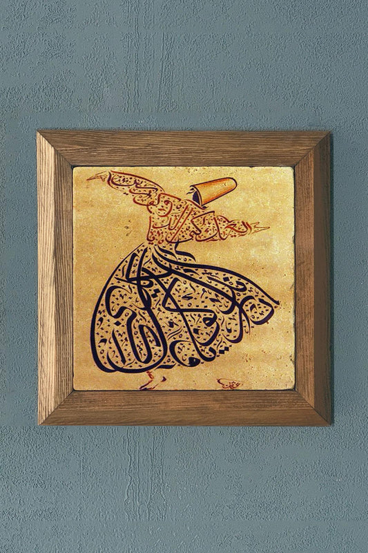 Solid Framed Stone Painting-Wall Decor- 11" x 11"