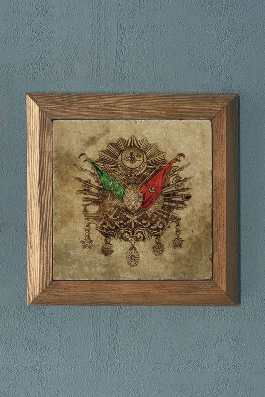 Solid Framed Stone Painting-Wall Decor- 11" x 11"
