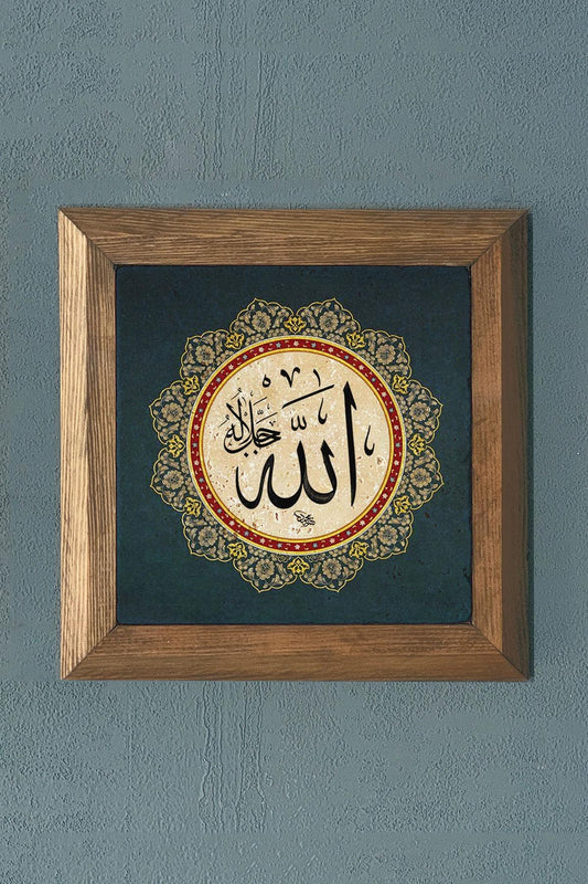 Solid Framed Stone Painting-Wall Decor- 11" x 11"