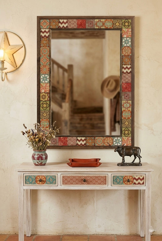 4x4 Tiles Stone Mosaic Wall Mirror | AYN-032
