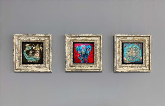 3-PIECE FRAME NATURAL STONE WALL DECOR / 3CDD-40-371 (WALL DECOR)