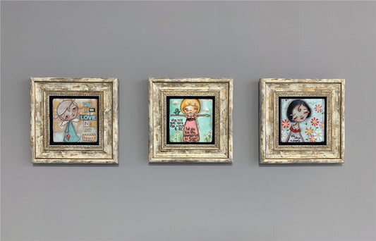 3-PIECE FRAME NATURAL STONE WALL DECOR / 3CDD-40-296 (WALL DECOR)