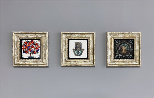 3-PIECE FRAME NATURAL STONE WALL DECOR / 3CDD-40-249 (WALL DECOR)