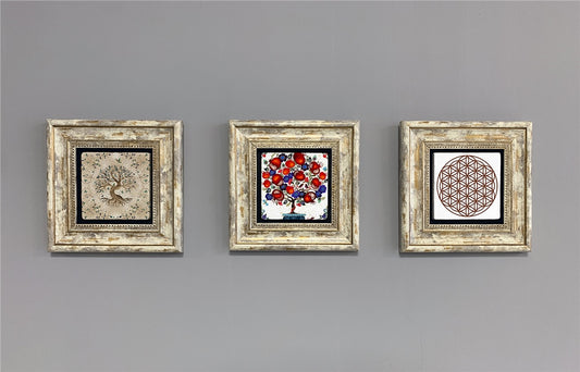 3-PIECE FRAME NATURAL STONE WALL DECOR / 3CDD-40-283 (WALL DECOR)