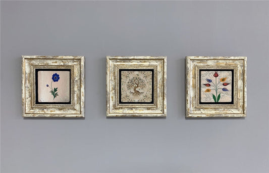 3-PIECE FRAME NATURAL STONE WALL DECOR / 3CDD-40-235 (WALL DECOR)