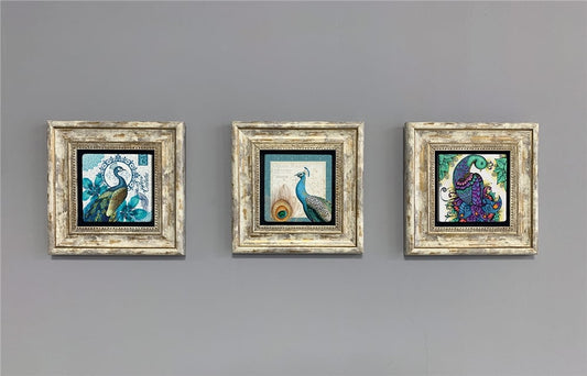 3-PIECE FRAME NATURAL STONE WALL DECOR / 3CDD-40-299 (WALL DECOR)
