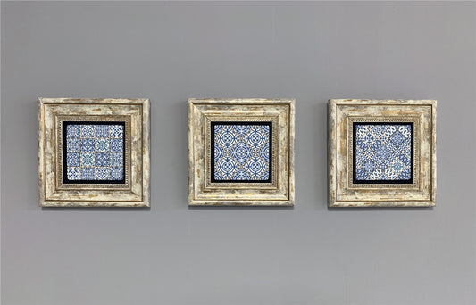3-PIECE FRAME NATURAL STONE WALL DECOR / 3CDD-40-336 (WALL DECOR)