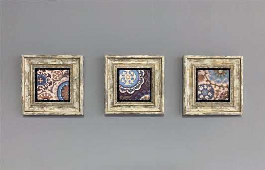 3-PIECE FRAME NATURAL STONE WALL DECOR / 3CDD-40-322 (WALL DECOR)