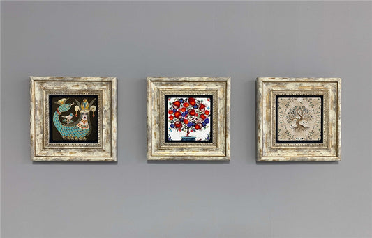 3-PIECE FRAME NATURAL STONE WALL DECOR / 3CDD-40-409 (WALL DECOR)