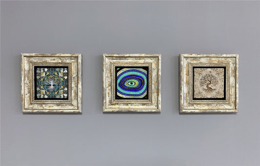3-PIECE FRAME NATURAL STONE WALL DECOR / 3CDD-40-276 (WALL DECOR)