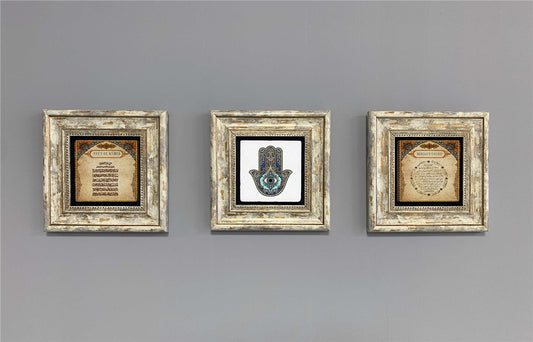 3-PIECE FRAME NATURAL STONE WALL DECOR / 3CDD-40-379 (WALL DECOR)