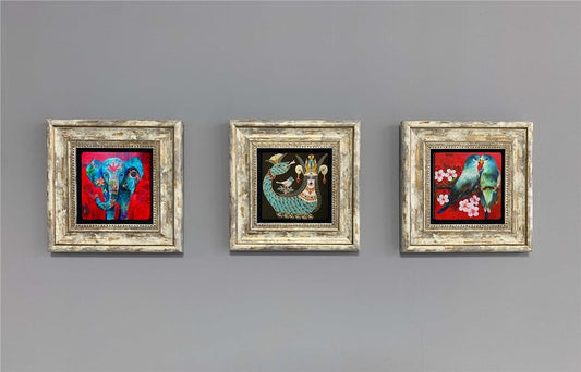 3-PIECE FRAME NATURAL STONE WALL DECOR / 3CDD-40-363 (WALL DECOR)