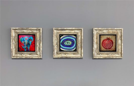 3-PIECE FRAME NATURAL STONE WALL DECOR / 3CDD-40-360 (WALL DECOR)