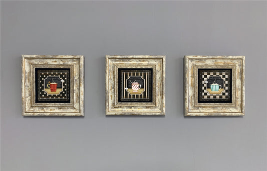 3-PIECE FRAME NATURAL STONE WALL DECOR / 3CDD-40-293 (WALL DECOR)