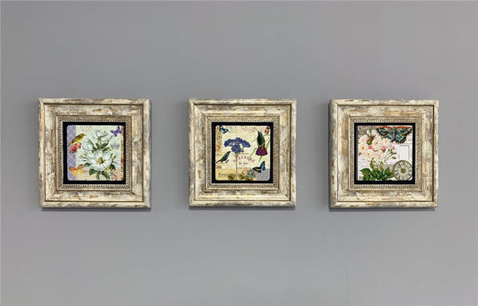 3-PIECE FRAME NATURAL STONE WALL DECOR / 3CDD-40-300 (WALL DECOR)