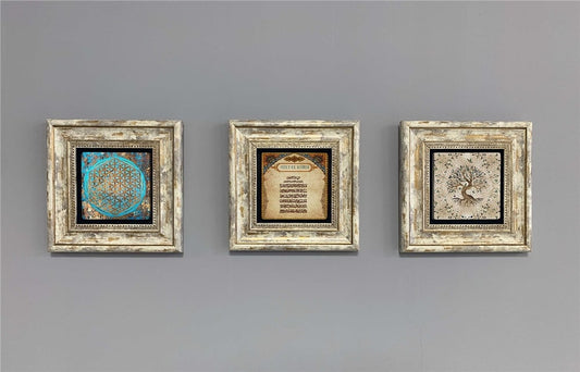 3-PIECE FRAME NATURAL STONE WALL DECOR / 3CDD-40-398 (WALL DECOR)