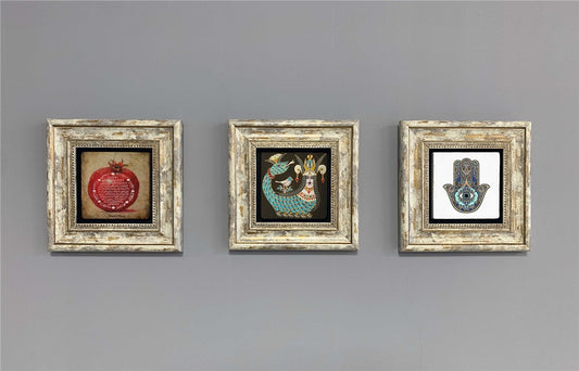 3-PIECE FRAME NATURAL STONE WALL DECOR / 3CDD-40-352 (WALL DECOR)