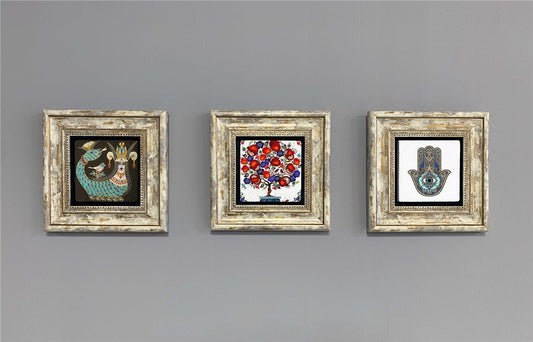 3-PIECE FRAME NATURAL STONE WALL DECOR / 3CDD-40-344 (WALL DECOR)