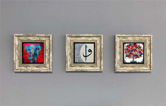 3-PIECE FRAME NATURAL STONE WALL DECOR / 3CDD-40-395 (WALL DECOR)