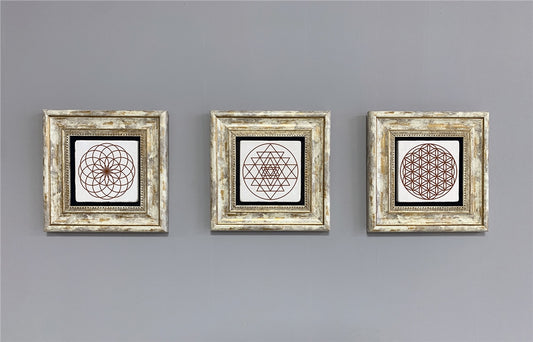 3-PIECE FRAME NATURAL STONE WALL DECOR / 3CDD-40-277 (WALL DECOR)