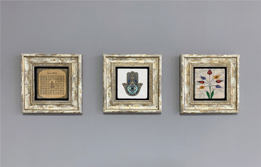 3-PIECE FRAME NATURAL STONE WALL DECOR / 3CDD-40-245 (WALL DECOR)