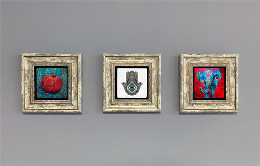 3-PIECE FRAME NATURAL STONE WALL DECOR / 3CDD-40-368 (WALL DECOR)