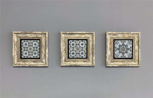 3-PIECE FRAME NATURAL STONE WALL DECOR / 3CDD-40-328 (WALL DECOR)