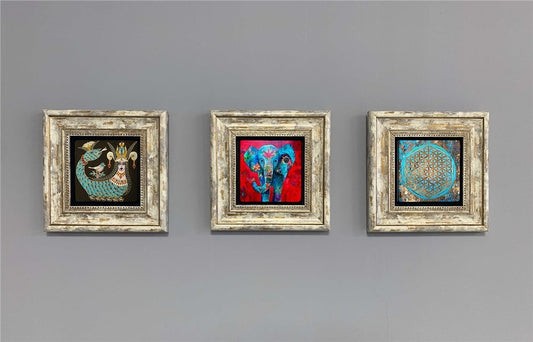 3-PIECE FRAME NATURAL STONE WALL DECOR / 3CDD-40-358 (WALL DECOR)