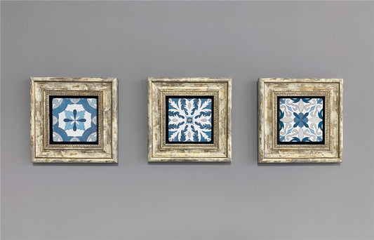 3-PIECE FRAME NATURAL STONE WALL DECOR / 3CDD-40-326 (WALL DECOR)