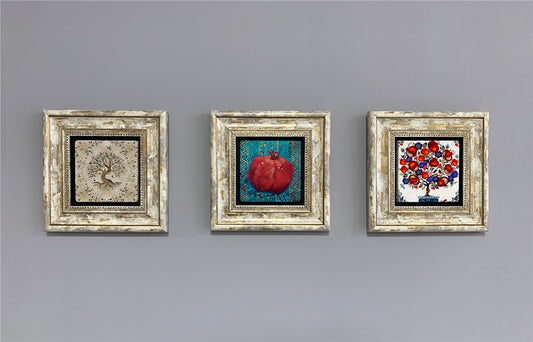 3-PIECE FRAME NATURAL STONE WALL DECOR / 3CDD-40-231 (WALL DECOR)